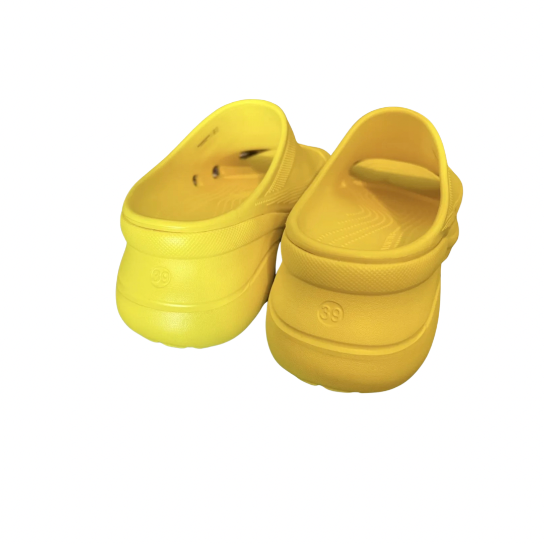 Balenciaga Pool Crocs Mule / Lemon Yellow/ Size Women’s 39 / (New)