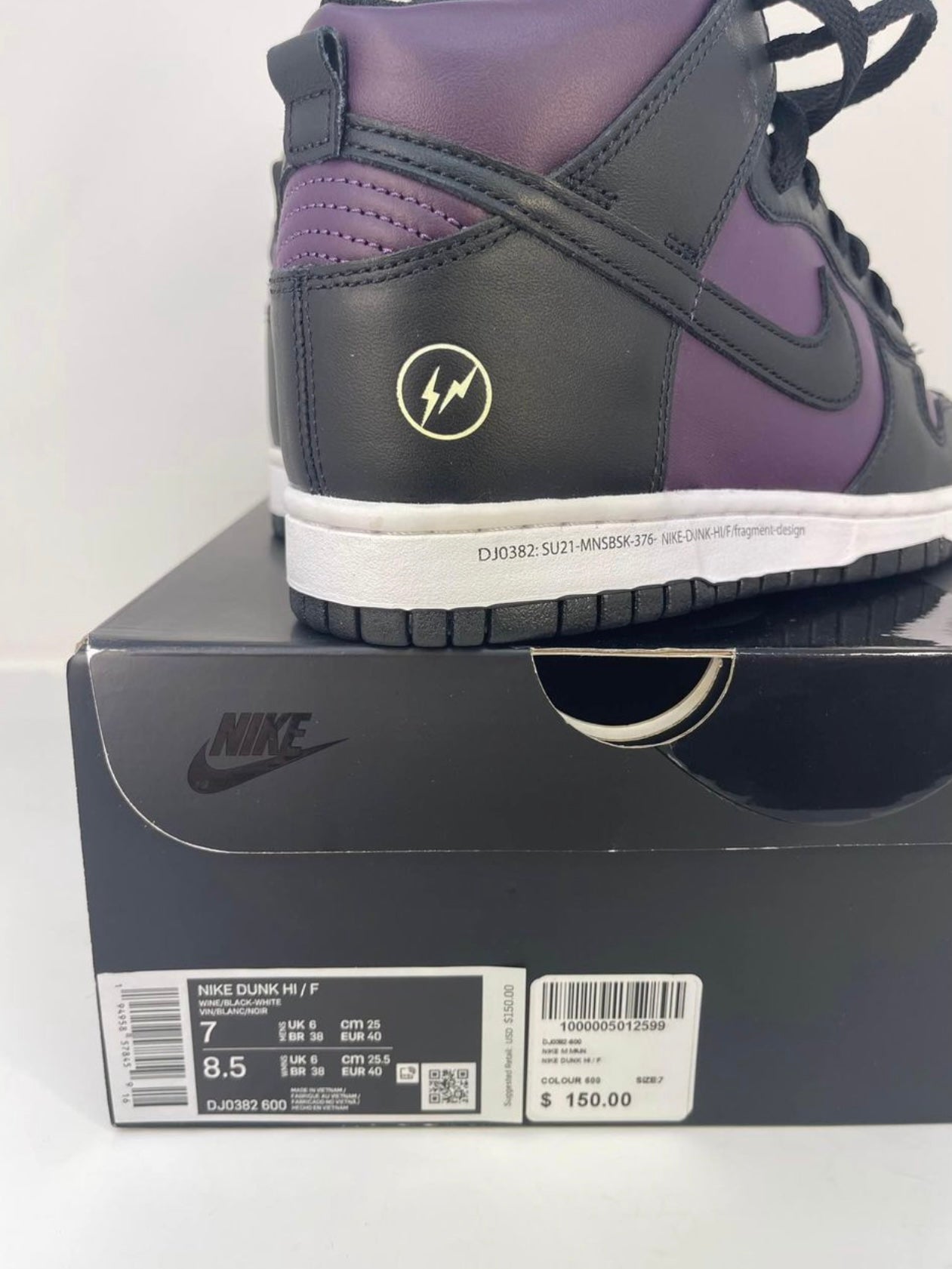 2021 Fragment Design x Dunk High 'Beijing' / (Size 7 Men’s) / New