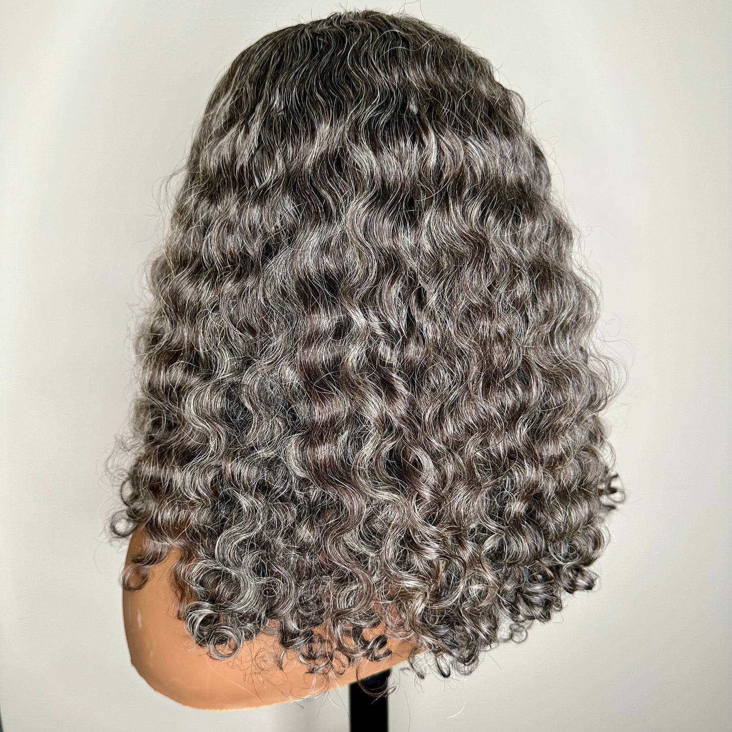Gray Curly Closure Wig - 20 Inch - Used