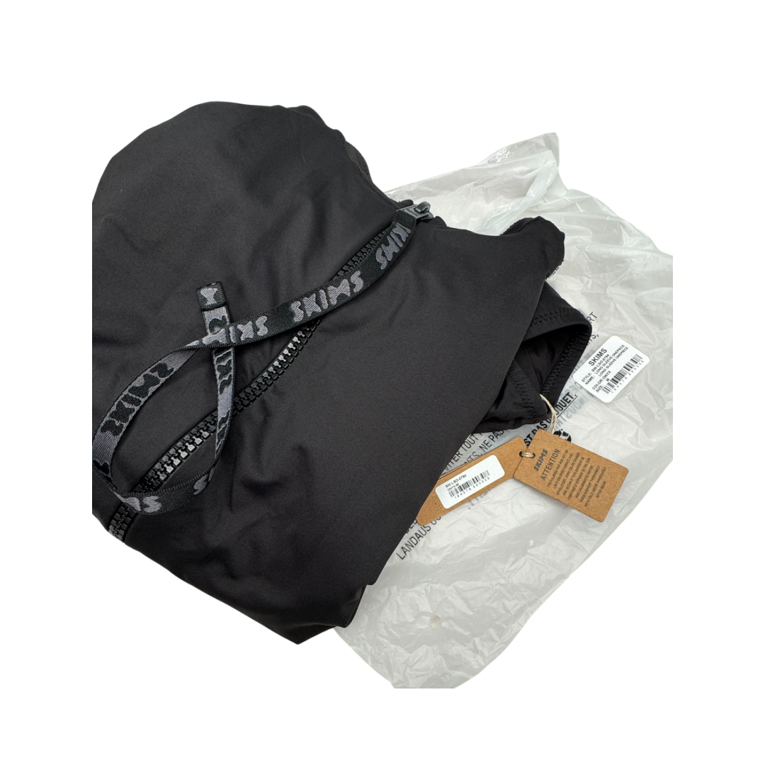 SKIMS Long Sleeve One Piece Swimsuit - Onyx - Med