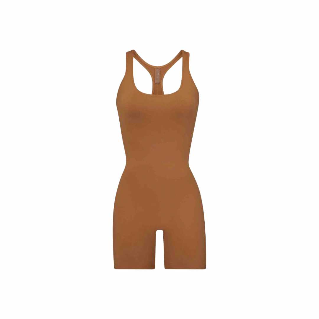 SKIMS Cycle Suit One Piece Swim Suit - Almond