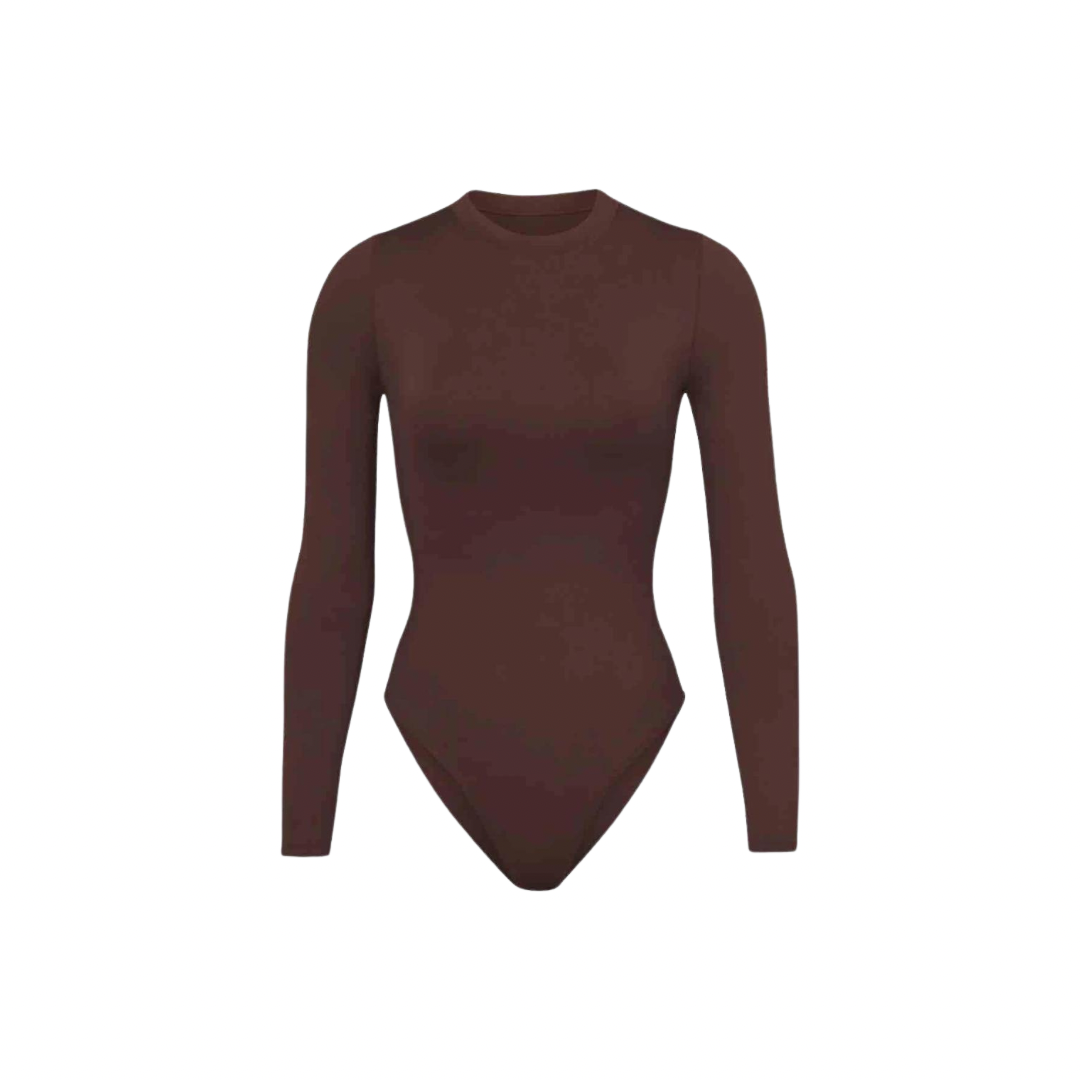 SKIMS Long Sleeve One Piece Swimsuit - Coco - Med