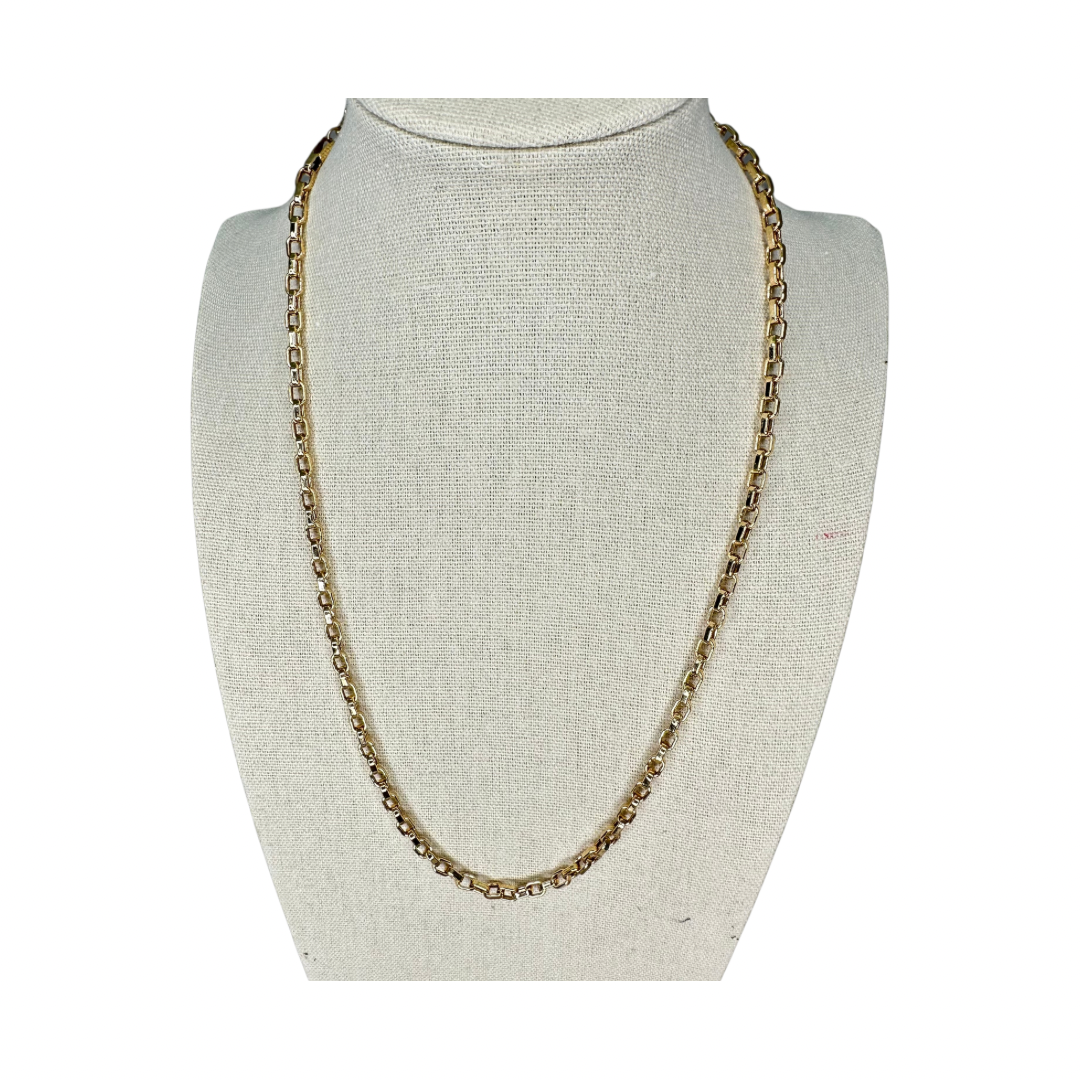 14k Yellow Gold Hollow Hermes H-Link Chain Chains - 20”