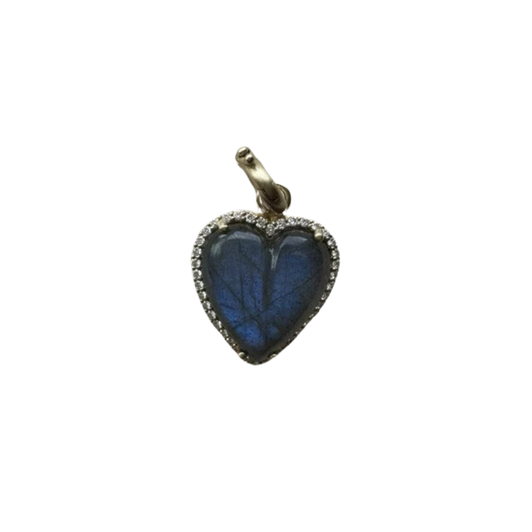 Storrow 14K Gold Diamond & Labadorite Alana Large Heart Charm