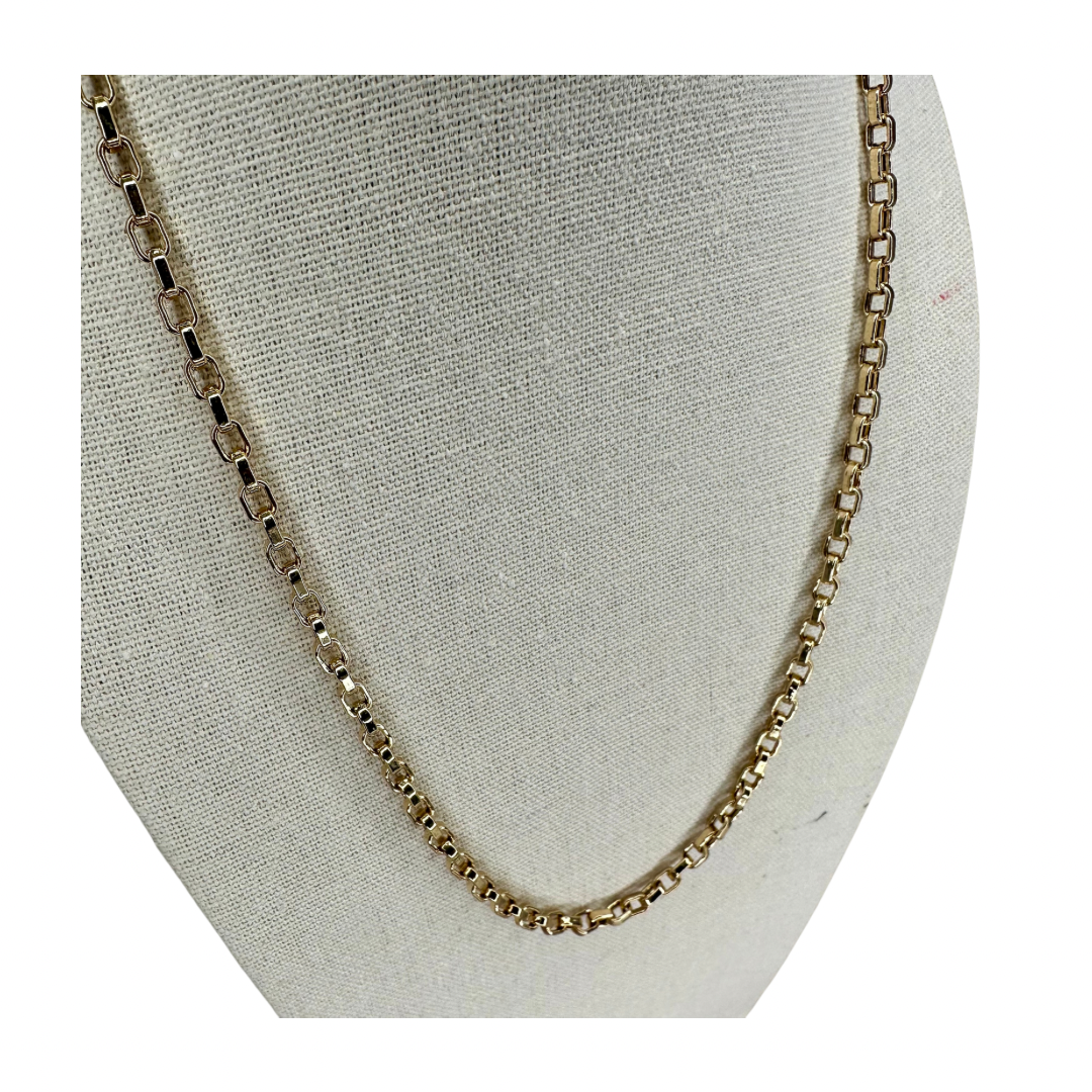 14k Yellow Gold Hollow Hermes H-Link Chain Chains - 20”