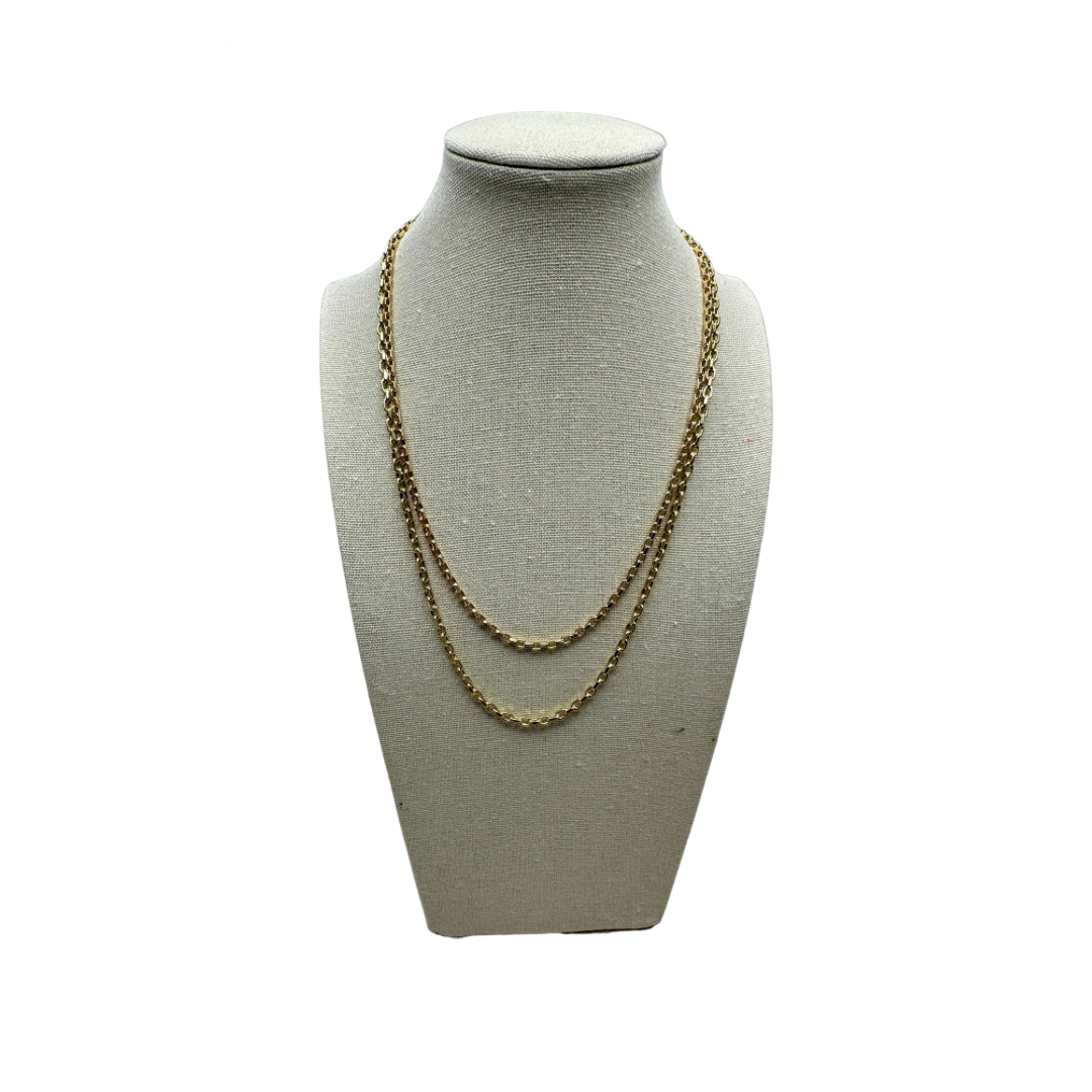 14k Yellow Gold Hollow Hermes H-Link Chain Chains - 20”