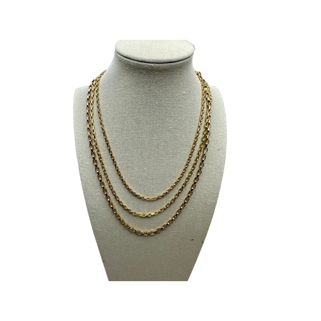 14k Yellow Gold Hollow Hermes H-Link Chain Chains - 20”