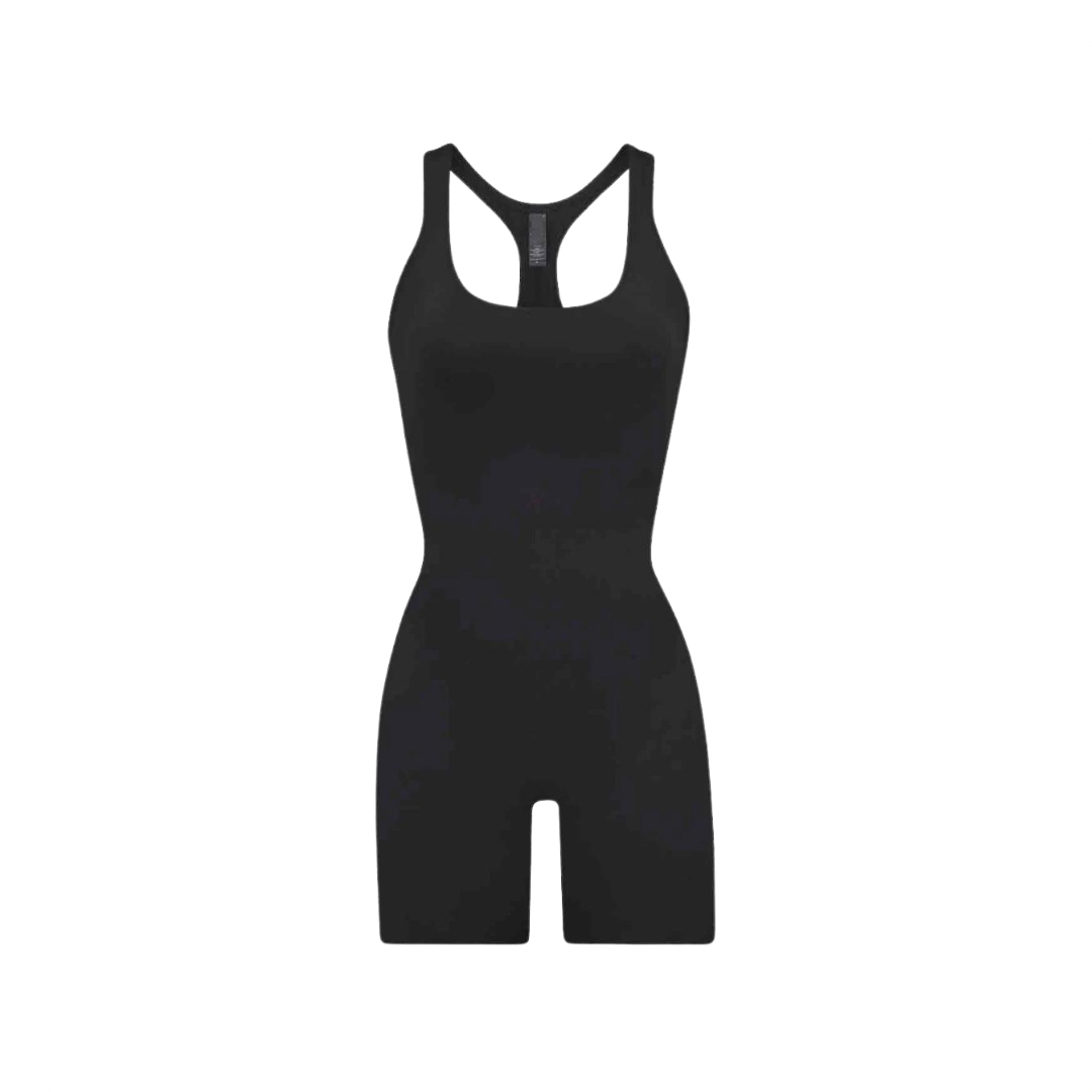 SKIMS Cycle Suit One Piece Swim Suit - Onyx