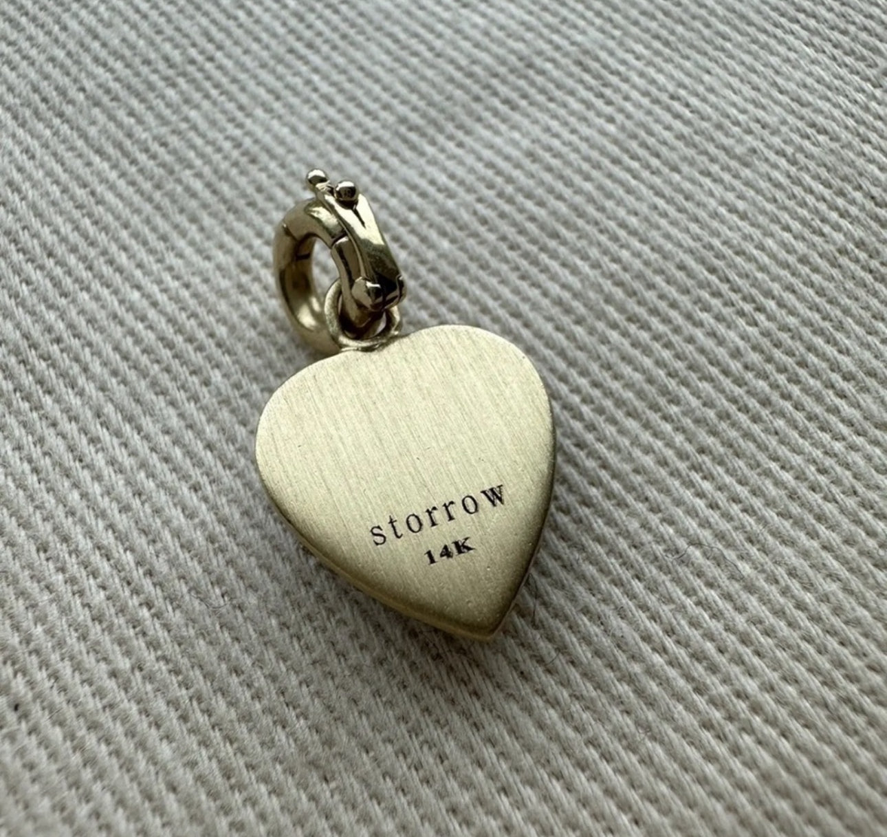 Storrow 14K Gold Diamond & Lapis Alana Heart Charm - Used