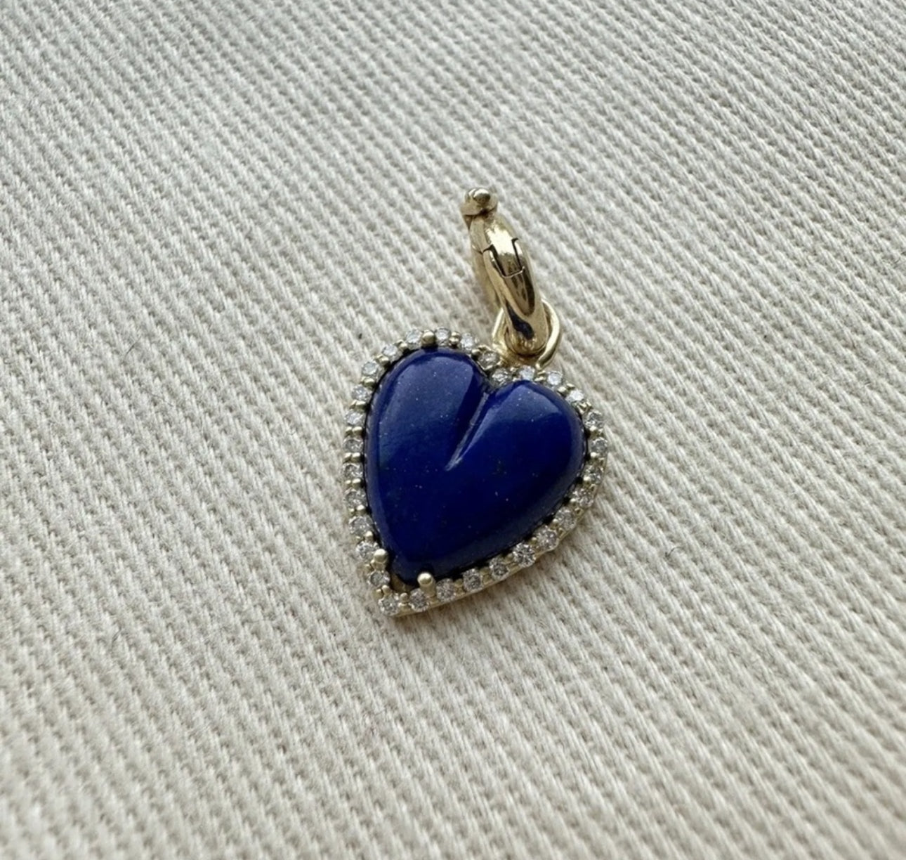 Storrow 14K Gold Diamond & Lapis Alana Heart Charm - Used