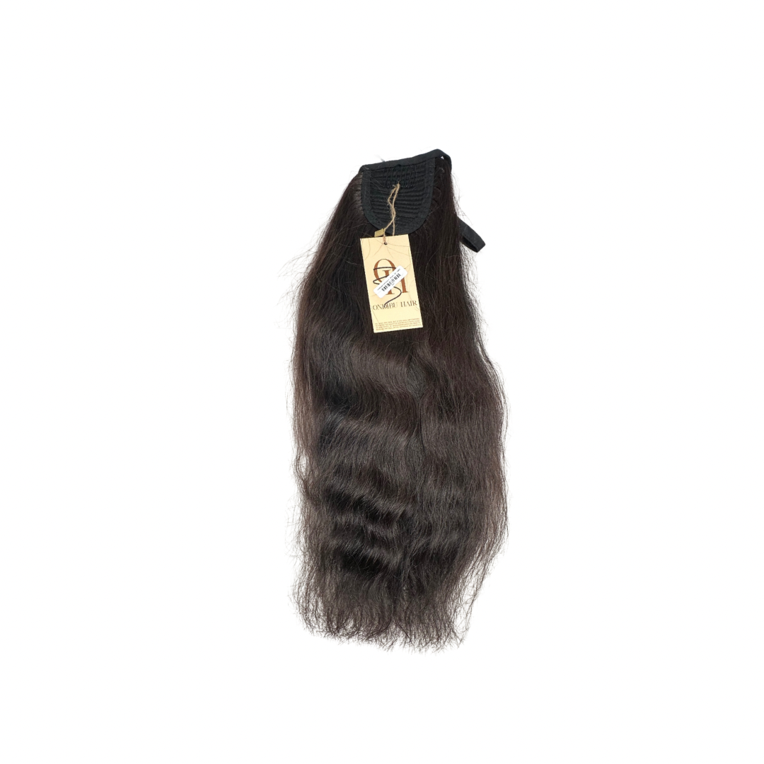 Cambodian Natural Wavy Ponytail - Brown - 20" - (5007)