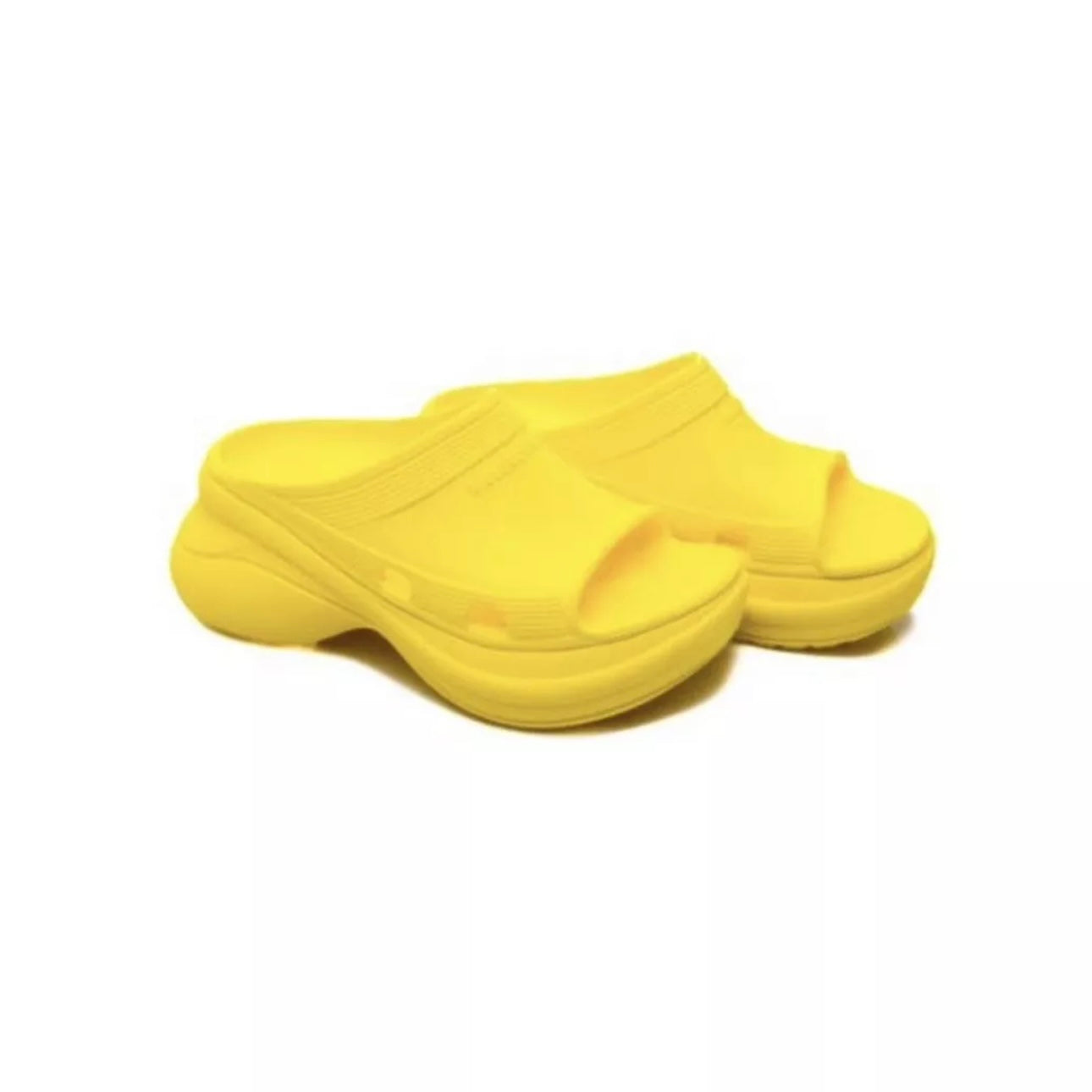 Balenciaga Pool Crocs Mule / Lemon Yellow/ Size Women’s 39 / (New)