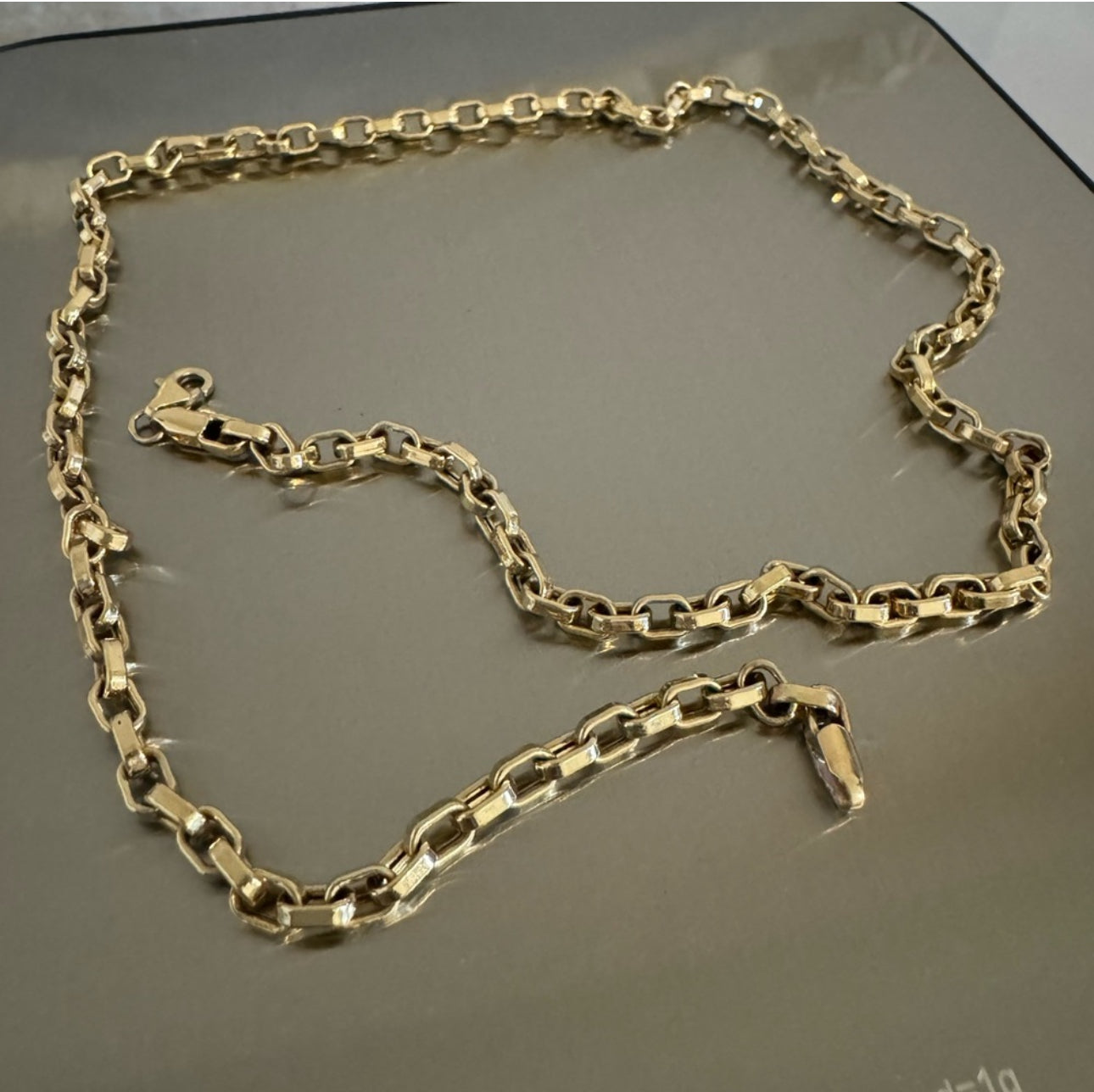 14k Yellow Gold Hollow Hermes H-Link Chain Chains - 20”