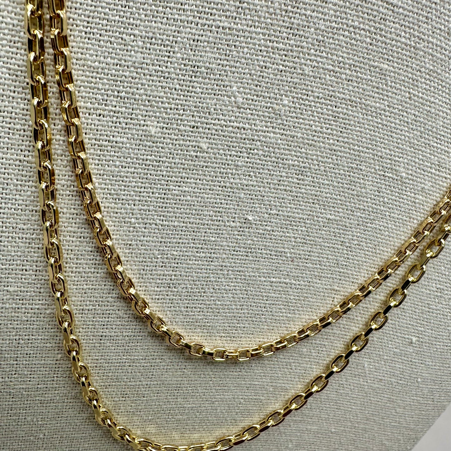 14k Yellow Gold Hollow Hermes H-Link Chain Chains - 20”