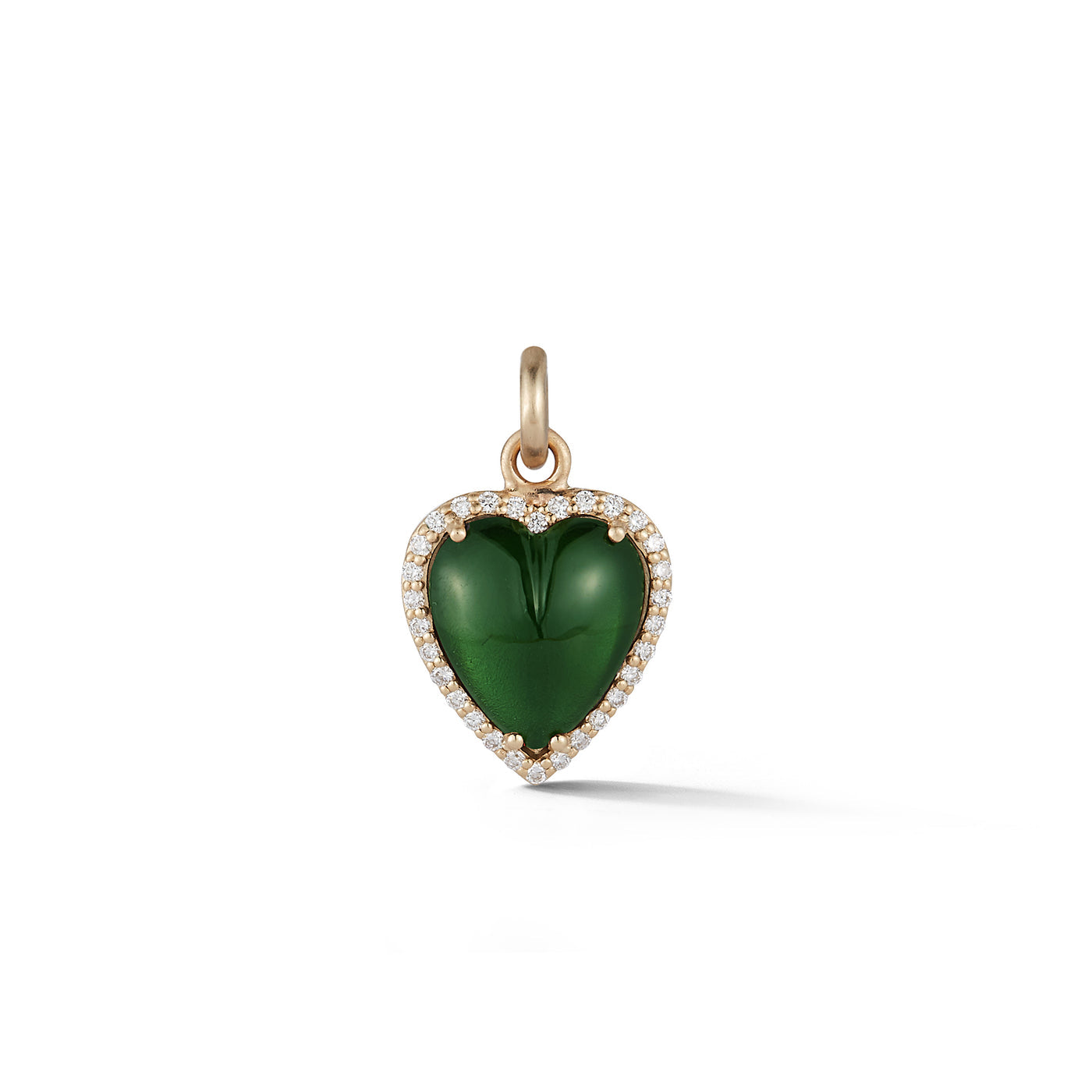 14K Gold Diamond & Green Tourmaline Alana Heart Charm - Storrow - New