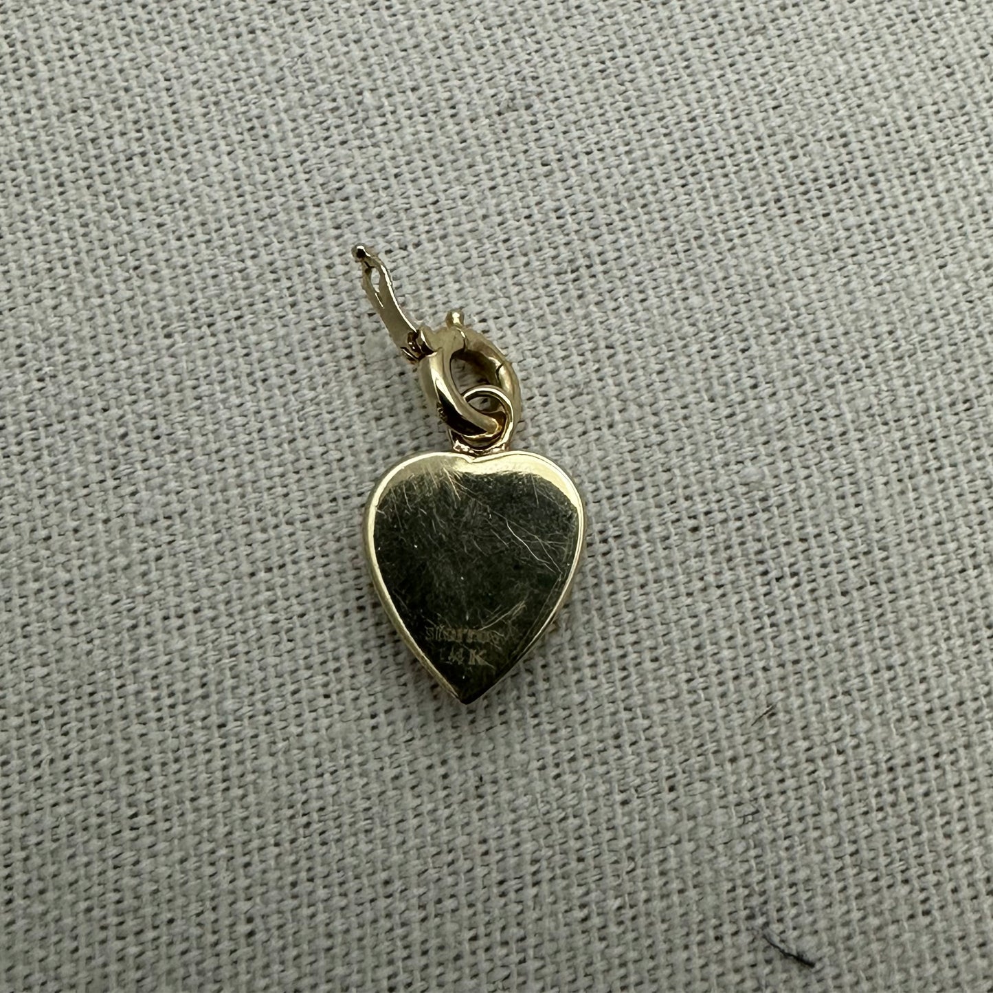 Storrow 14K Gold Diamond & Grey Moonstone Alana Heart Charm