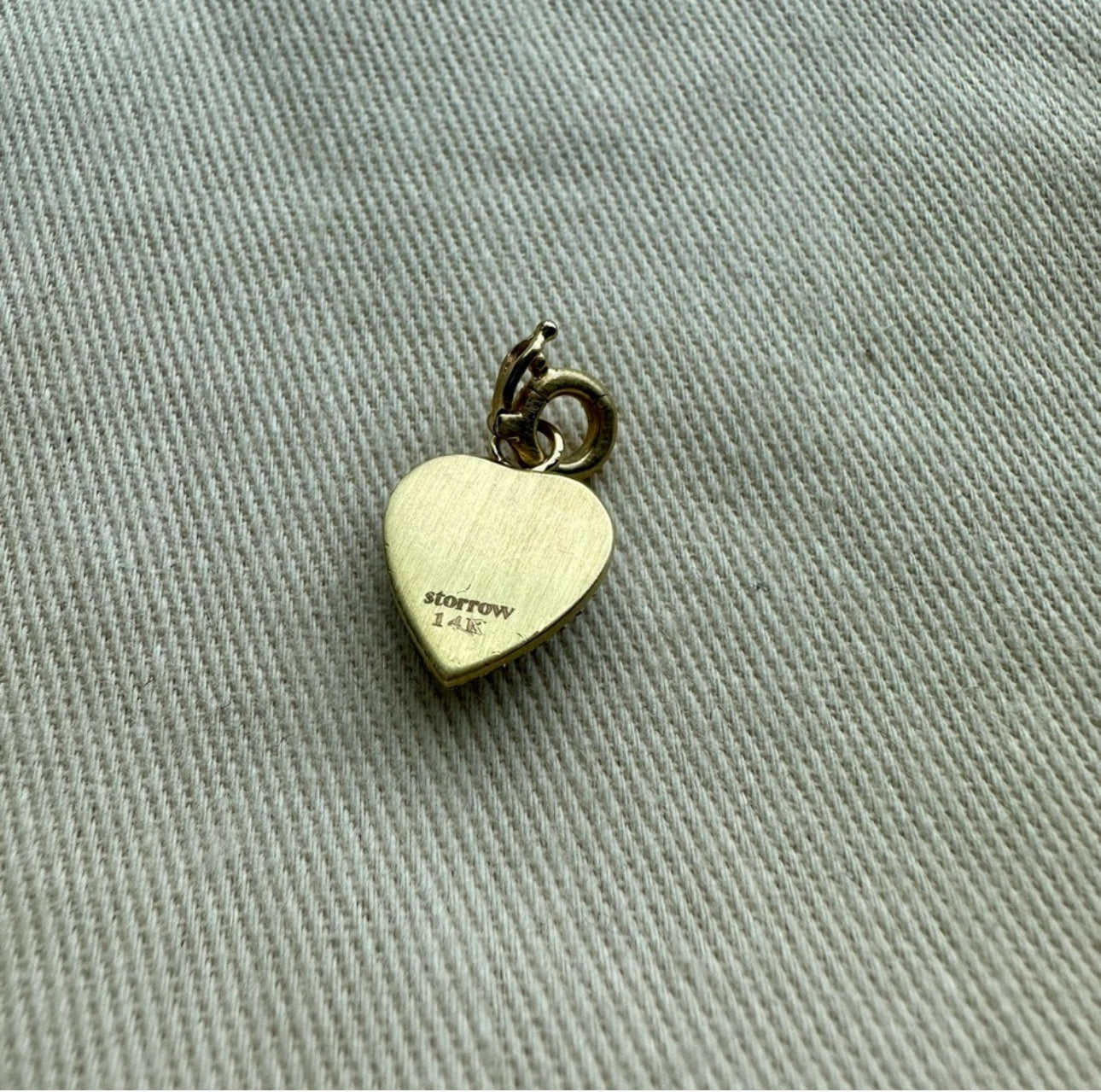 Storrow Alana Heart Charm - Onyx and Diamond