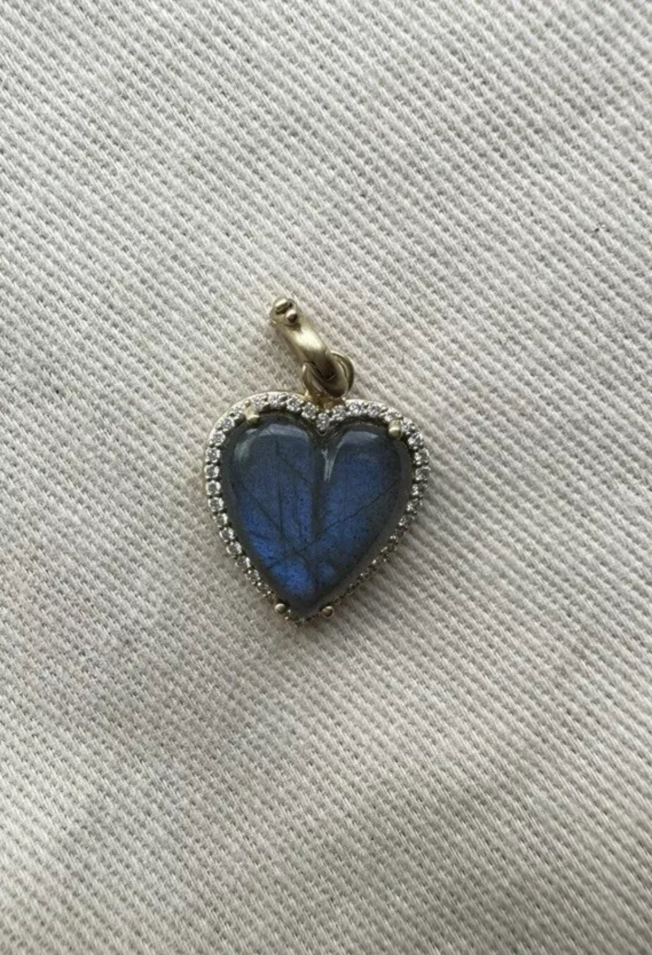 Storrow 14K Gold Diamond & Labadorite Alana Large Heart Charm